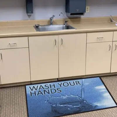 Wash Your Hands Light Blue Mats