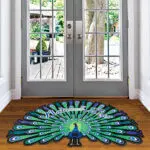 Custom Shape Peacock Entrance Doormats Custom Shape Peacock Entrance Doormats