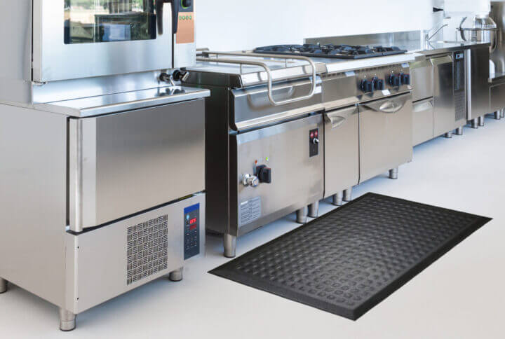 floor mat in an industrial kitchen