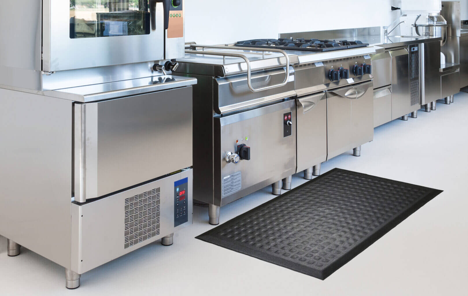 floor mat in an industrial kitchen