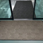 WaterHog Silver – in place glass door – 4×6 graphite and greige – HR