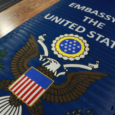 Incredible Custom Logo Mat out door mat