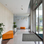 WaterHog Max Herringbone -in place – classic border – grey ash – website